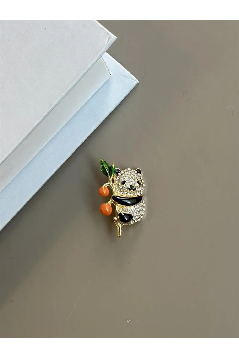 Panda Broş - Beyaz