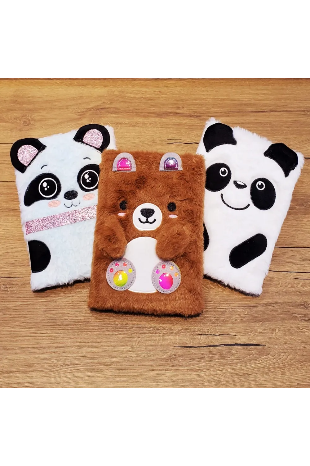 Panda Tasarımlı Peluş Defter