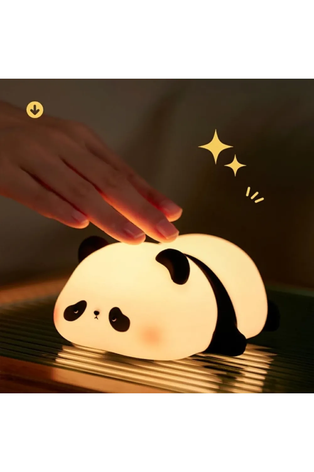 Panda Tasarımlı Renk Değiştirebilen Dokunmatik Gece Lambası