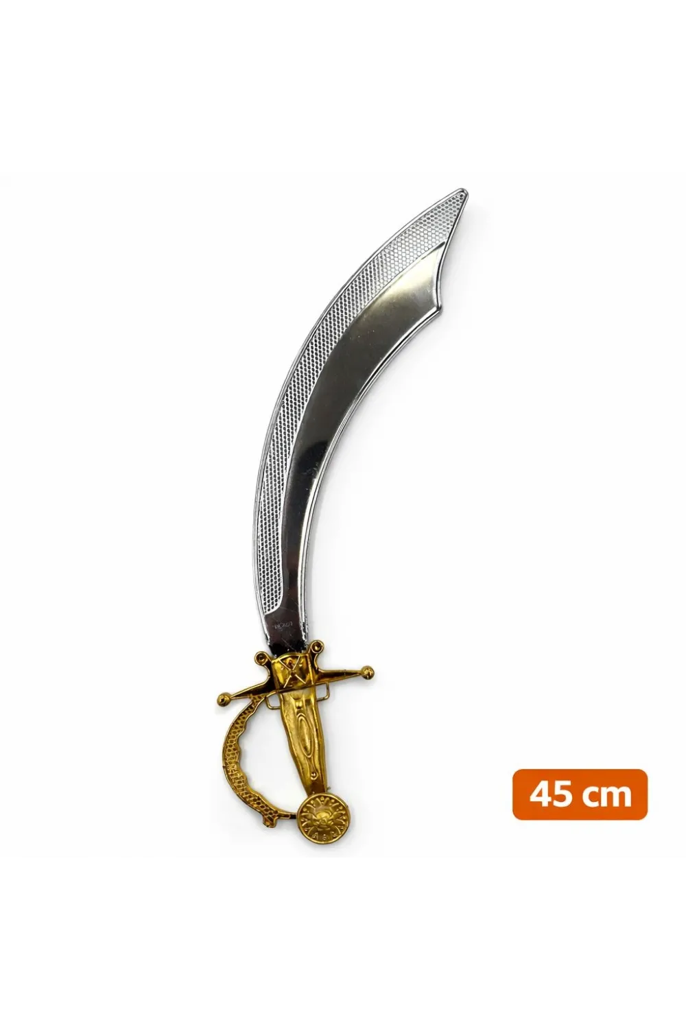 Parlak Metal Görünümlü Plastik Korsan Kılıcı 45 cm