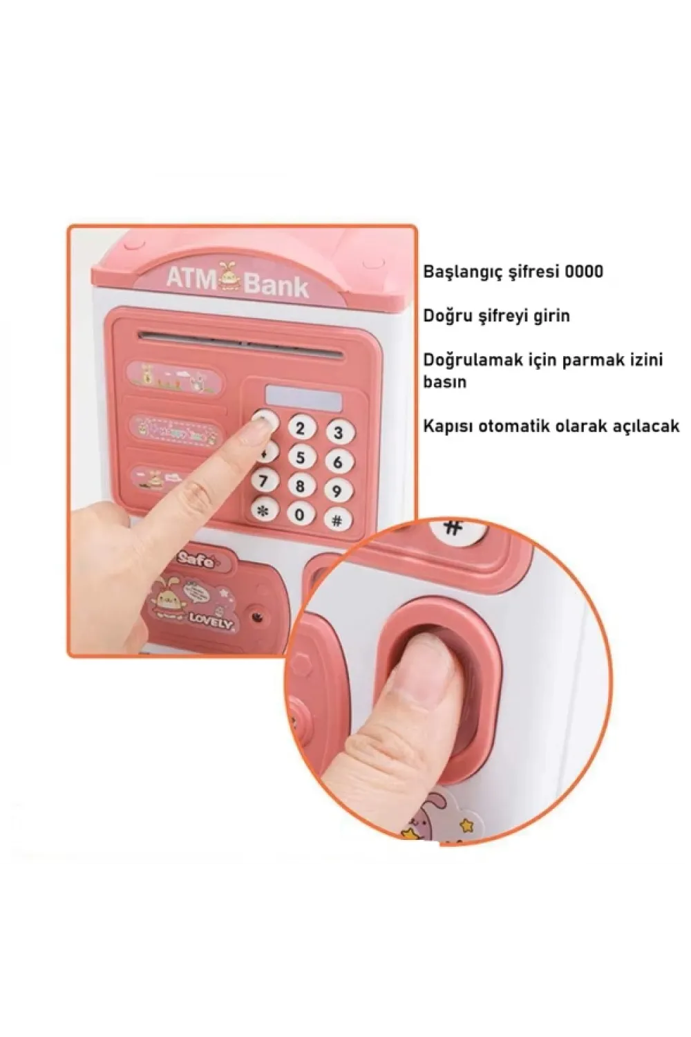 Parmak İzi ve Şifreli Elektronik ATM Kumbara