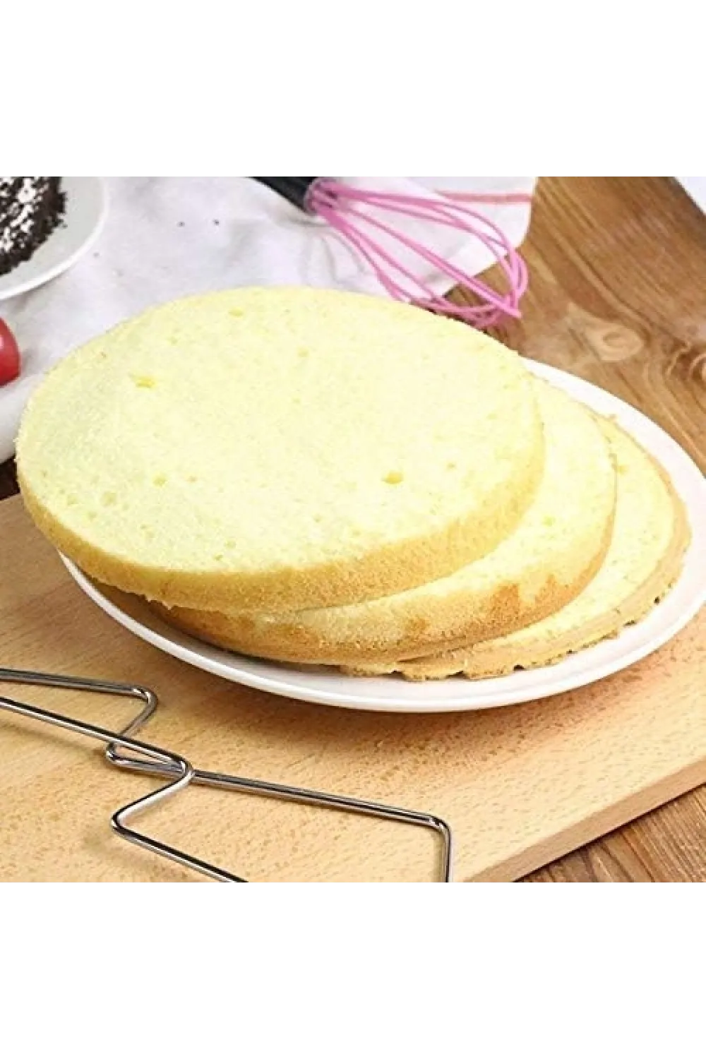 Paslanmaz Çelik Ayarlanabilir Pasta Dilimleyici – Çok Amaçlı Kesme Teli