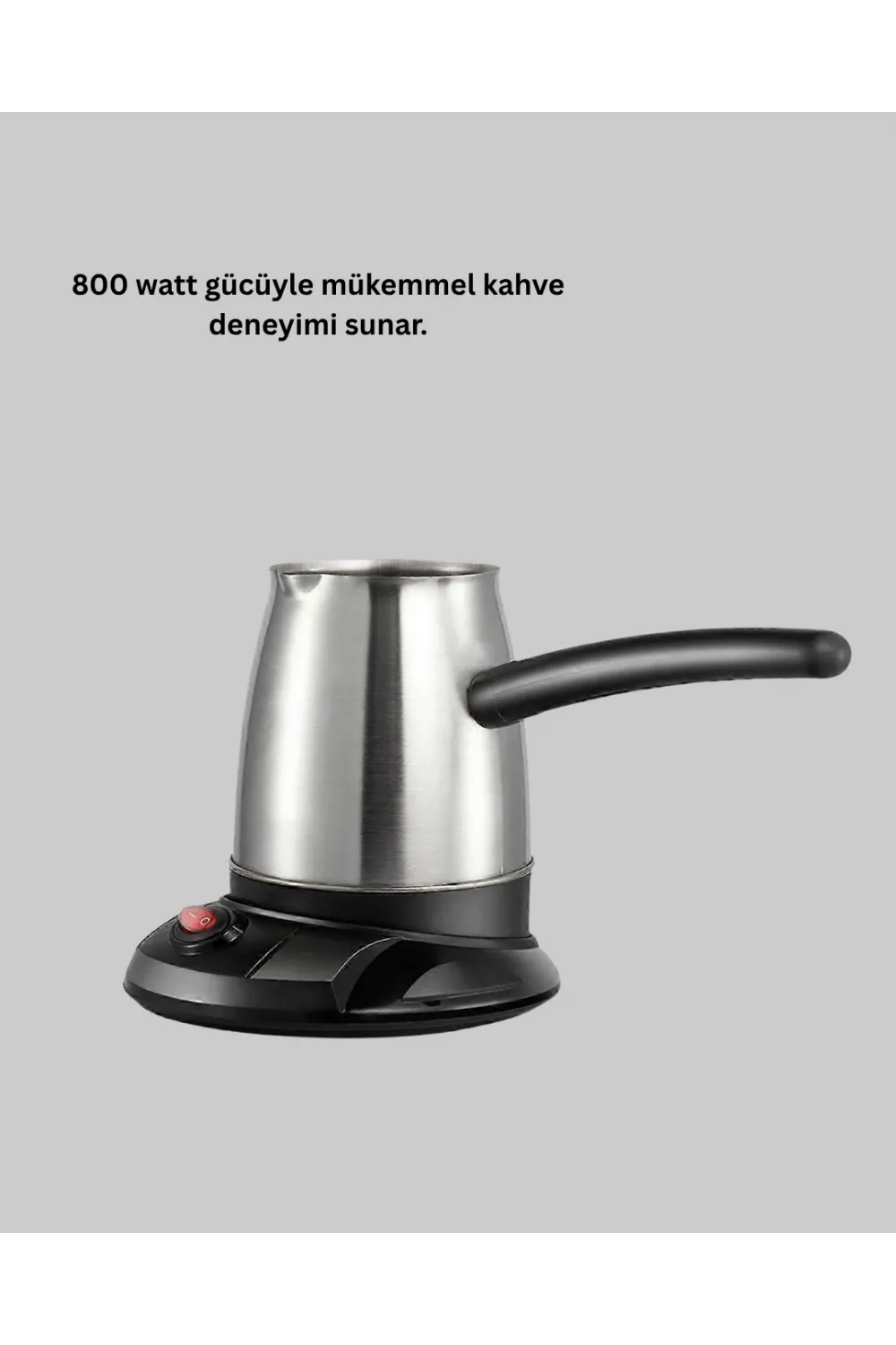 Paslanmaz Çelik Elektrikli Cezve 800w 6 Fincan Kapasiteli