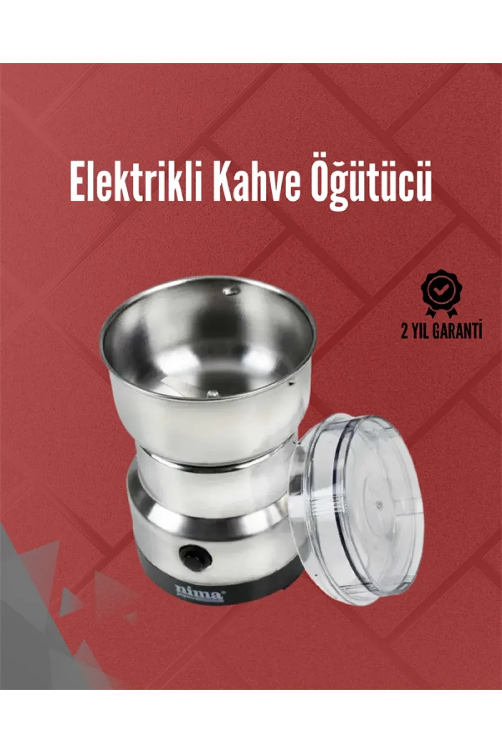 Paslanmaz Çelik Elektrikli Kahve Değirmeni | Sessiz, Hızlı, Çok Amaçlı Öğütücü (200w)