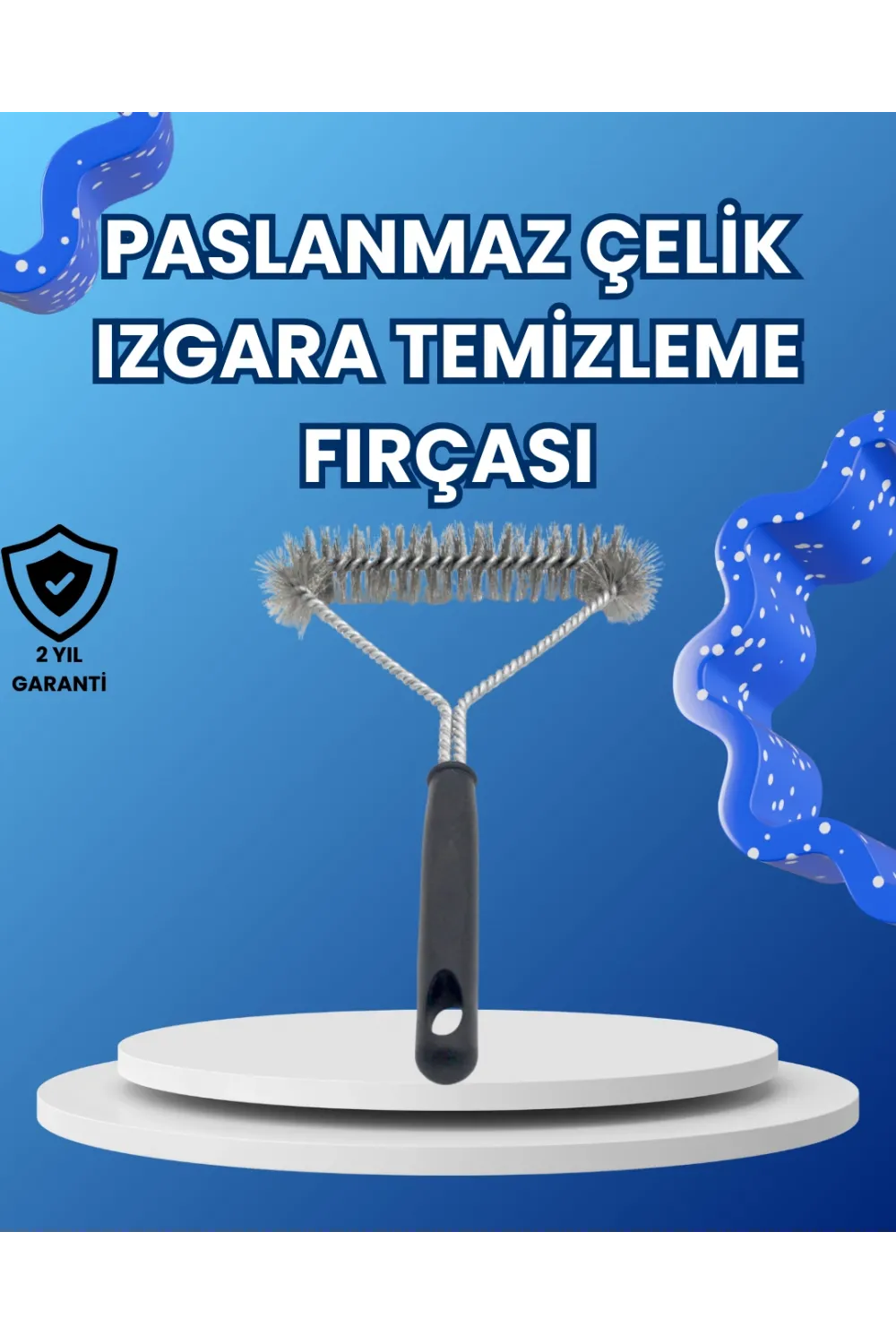 Paslanmaz Çelik Izgara Temizleme Fırçası Mangal Ve Barbekü İçin