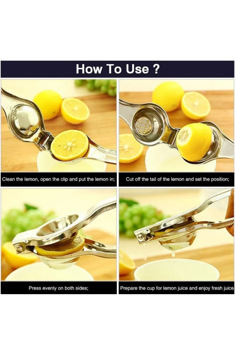 Paslanmaz Çelik Limon Sıkacağı