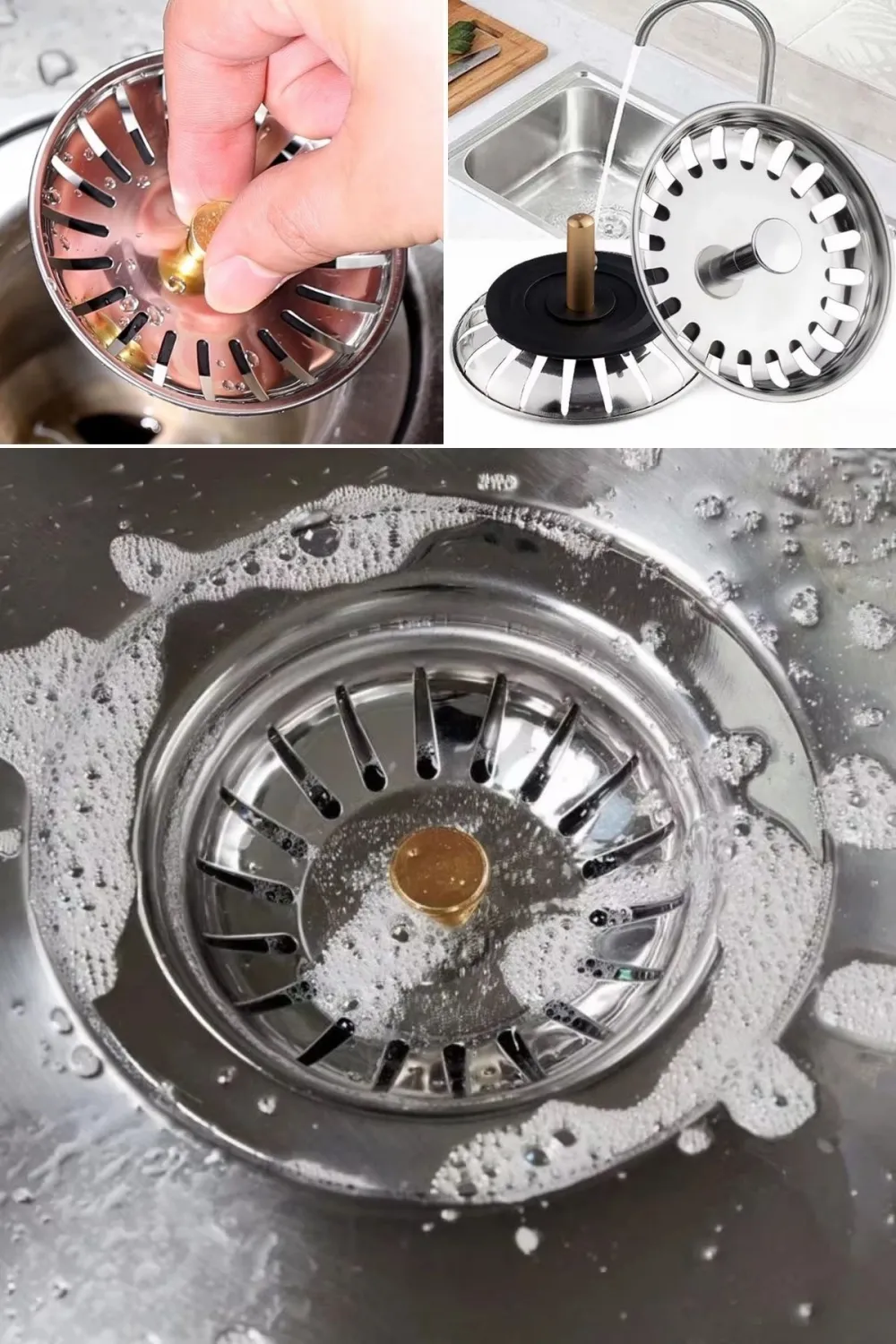 Paslanmaz Çelik Mutfak Evye Lavabo Süzgeci Lavabo Gideri Atık Gıda Tıpası