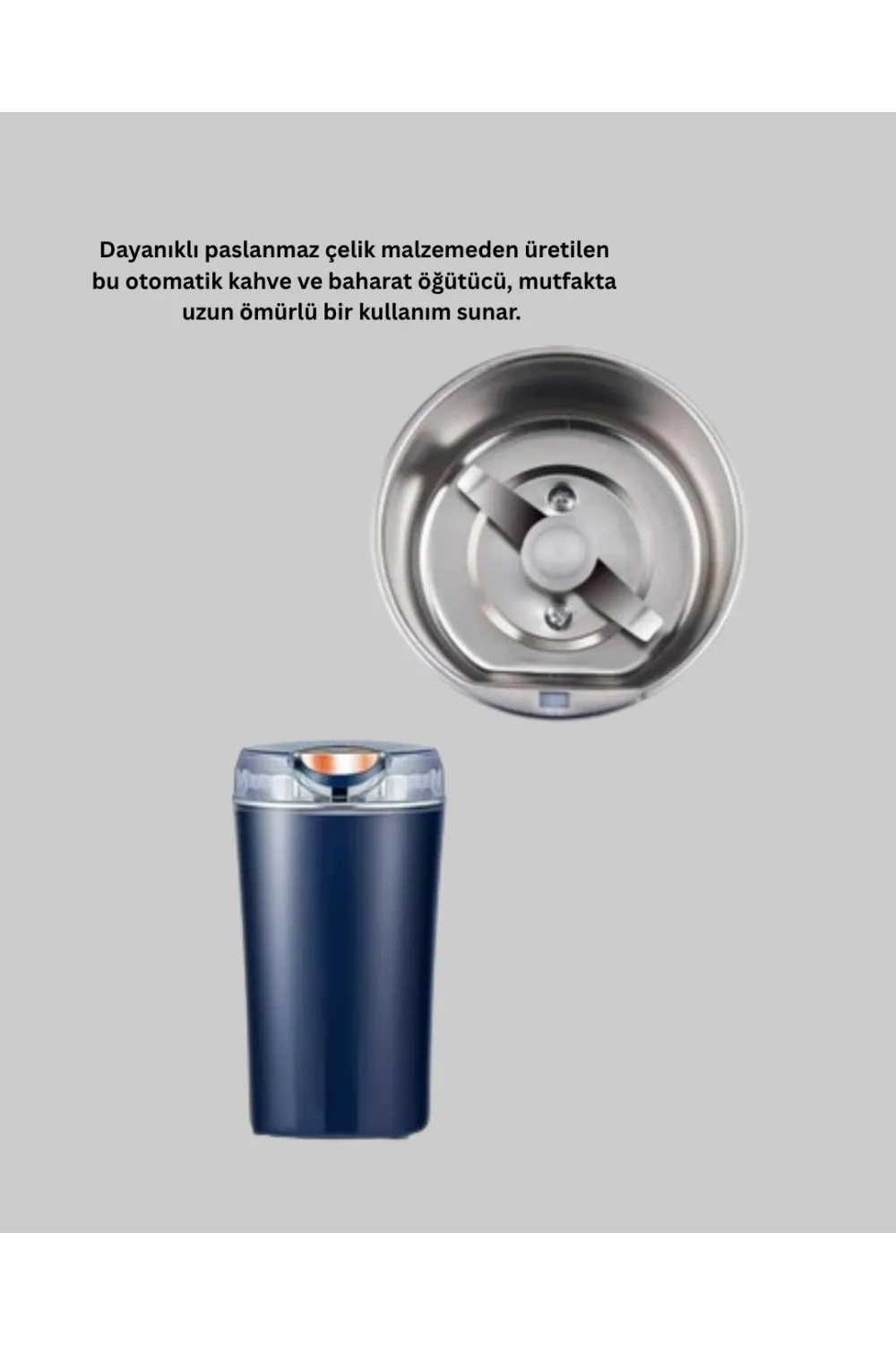 Paslanmaz Çelik Otomatik Öğütücü Kolay Temizlenebilir Yedek Bıçaklı