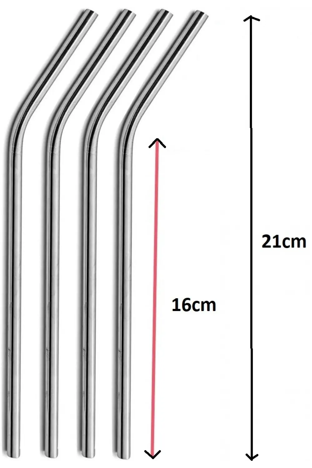 Paslanmaz Çelik Pipet Seti 5 Parça