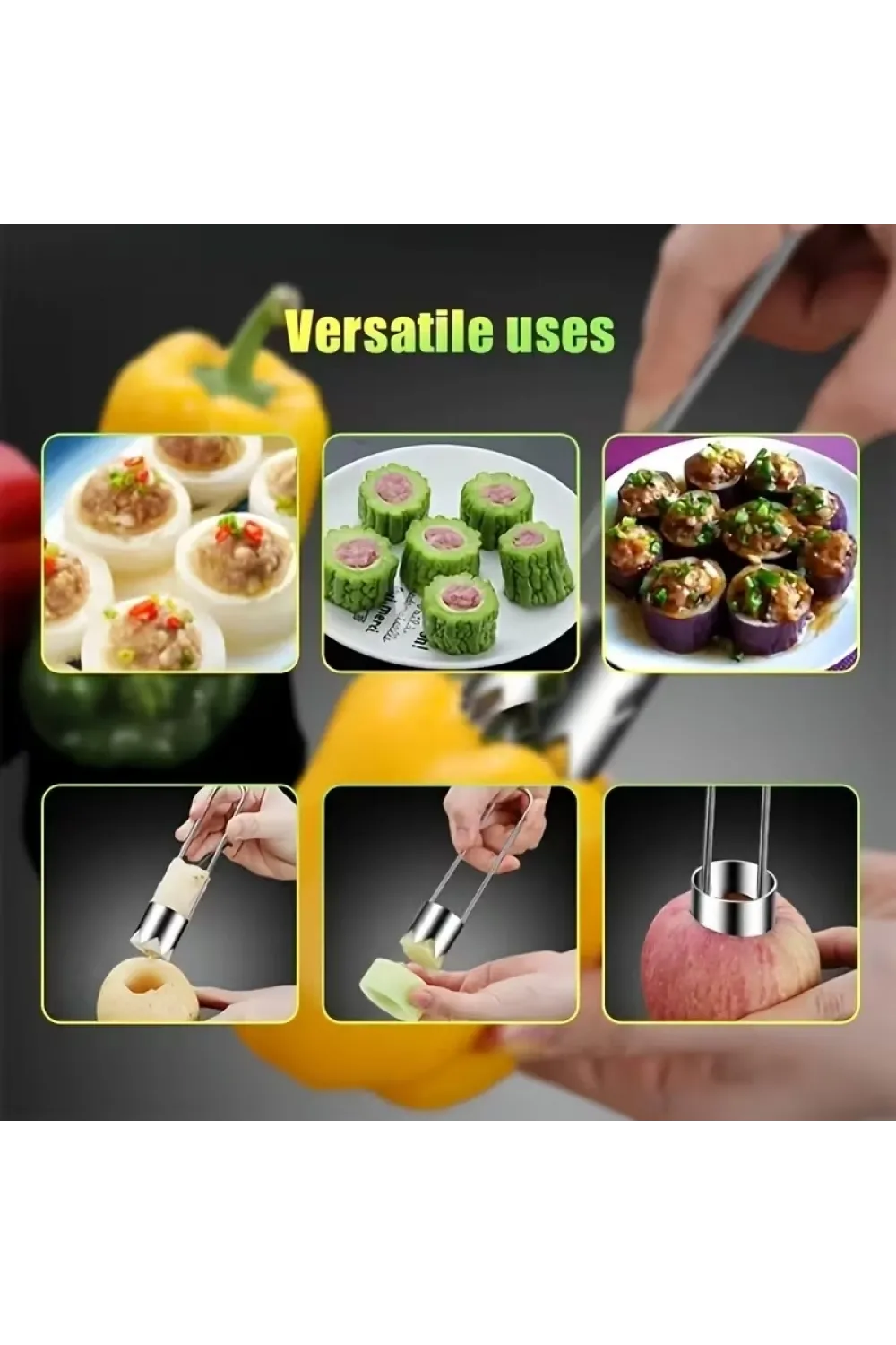 Paslanmaz Çelik Sebze Meyve Oyacağı