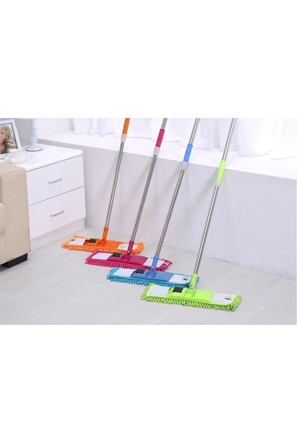 Paspas Yedeği Mikrofiber Makarna Mop Paspas Yedeği 50 Cm