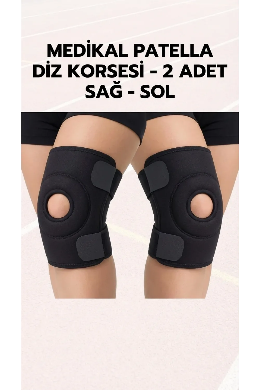 Patella Destekli Sporcu Diz Korsesi İkili Set - Sağ Sol Çapraz Bağ Menisküs