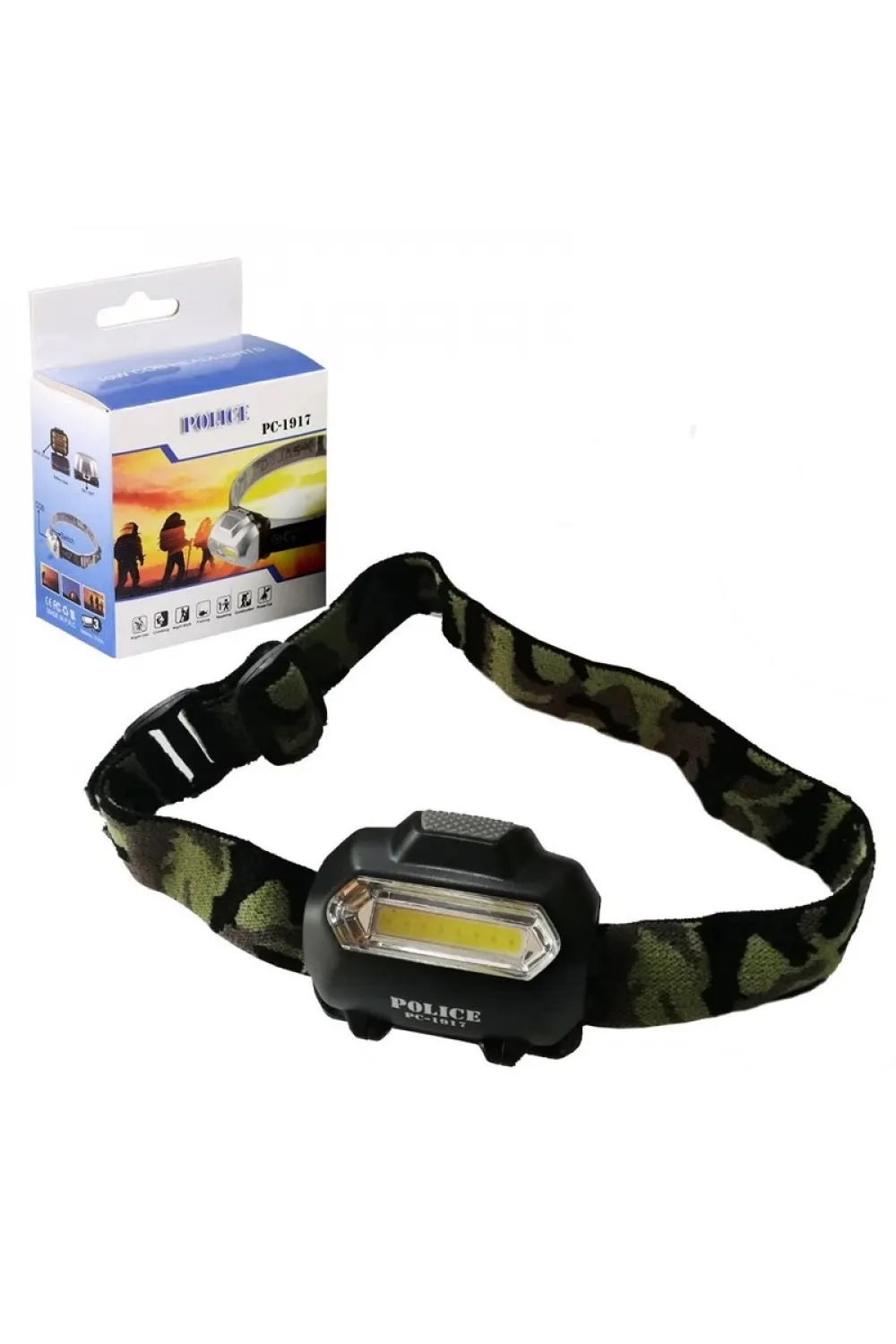 PC-1917 COB 3xAAA Pilli Led Kafa Feneri