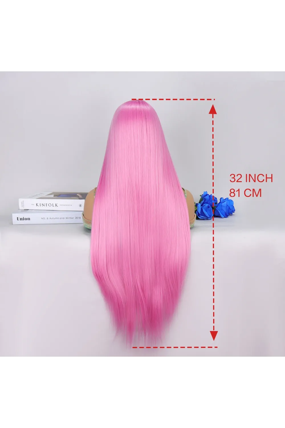 Pembe Ekstra Uzun Tül Peruk