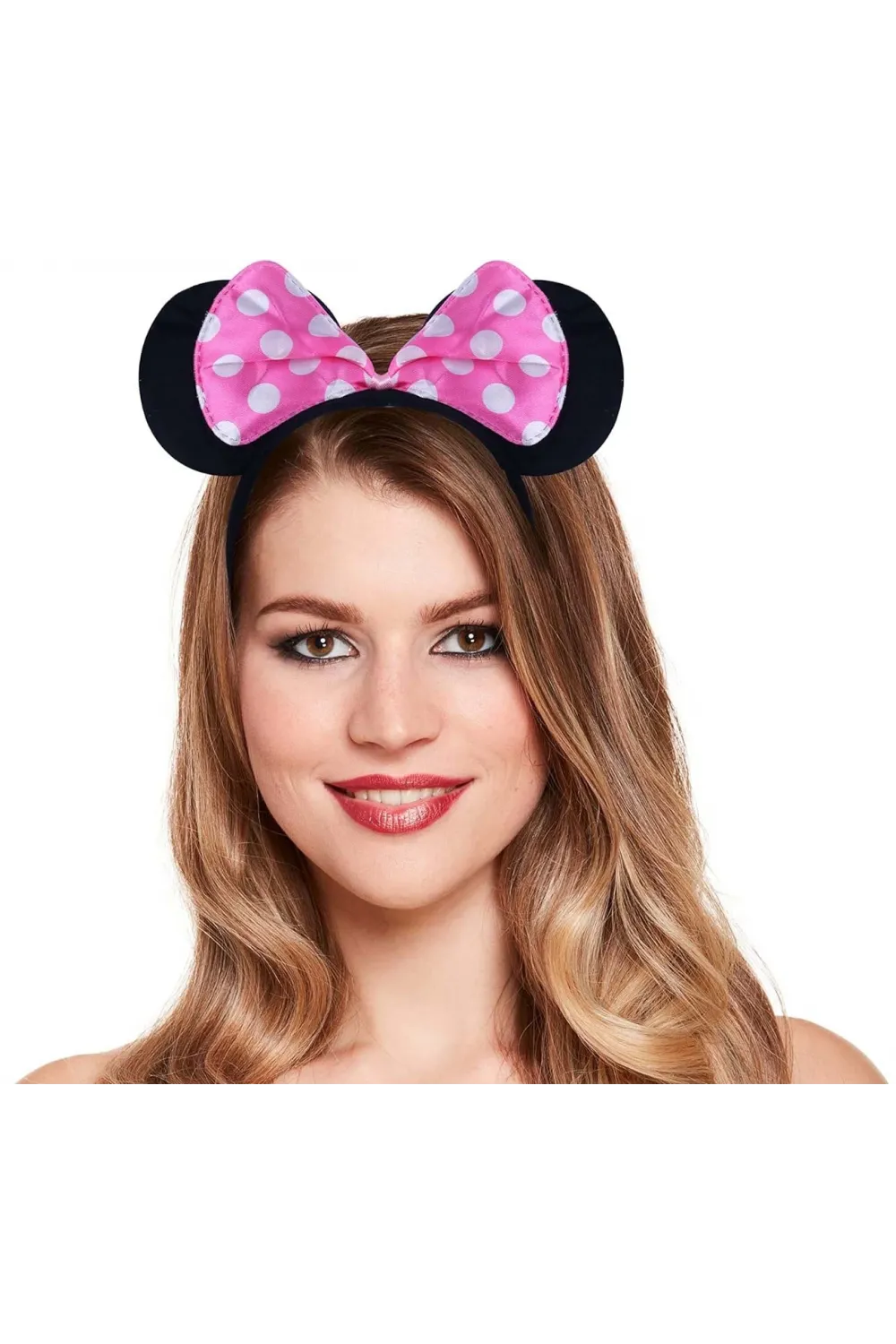 Pembe Fiyonklu Minnie Mouse Tacı Mini Kulak