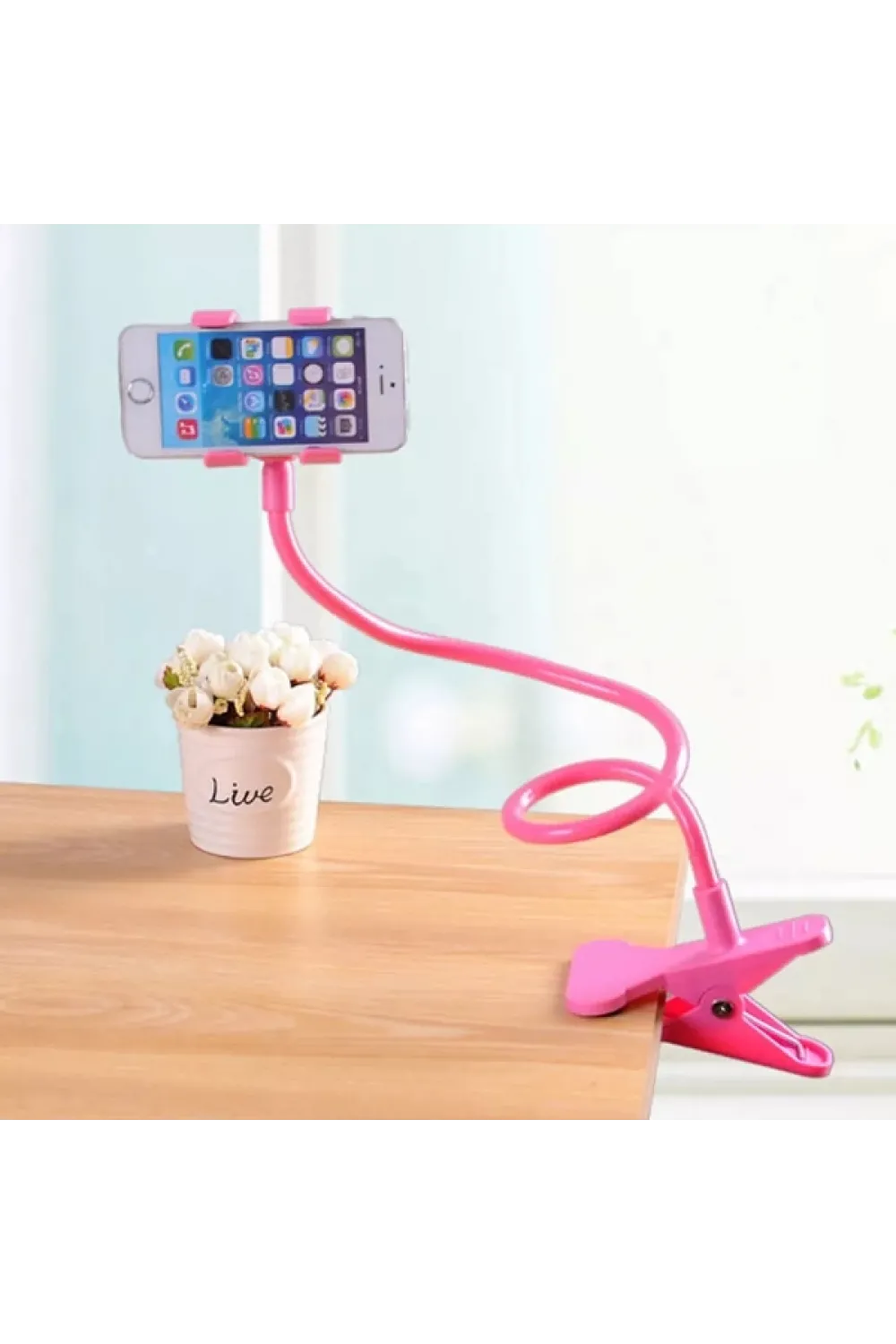 Pembe Renk Akrobat Telefon Tutucu Oynar Başlıklı