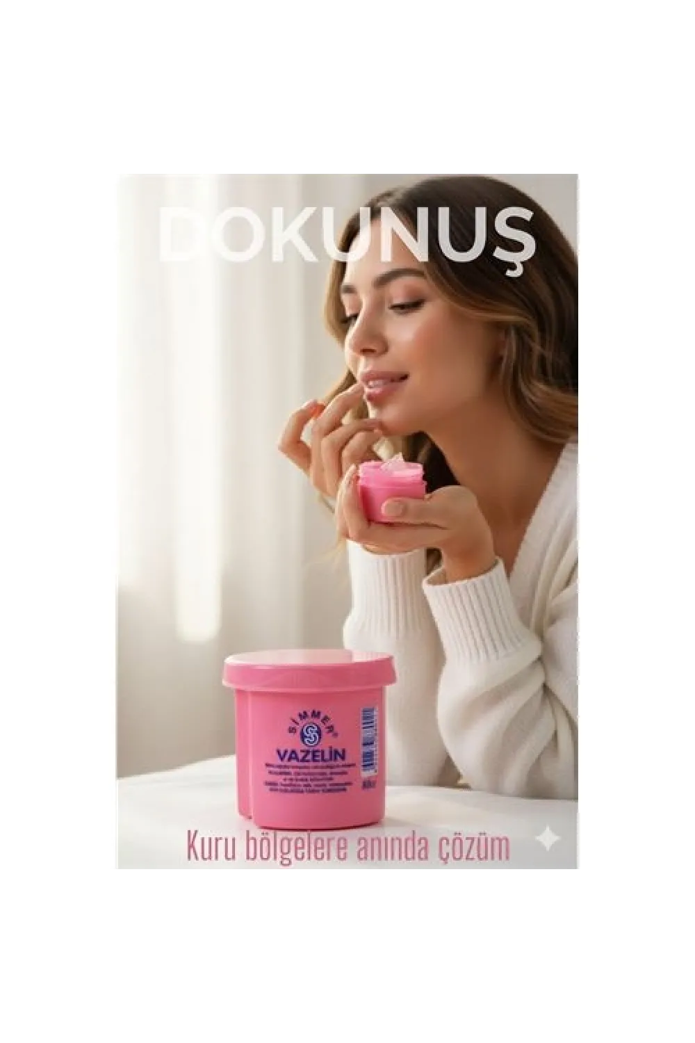 Pembe Vazelin – Dudak, El ve Cilt Nemlendirici, 80 ml Simfer