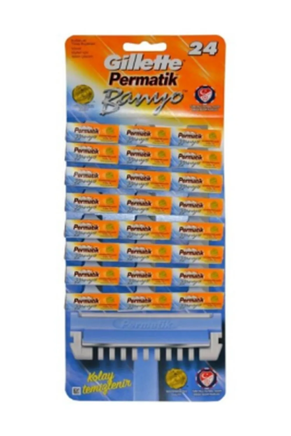 Permatik Banyo Saplı Jilet Kartela 48 Parça