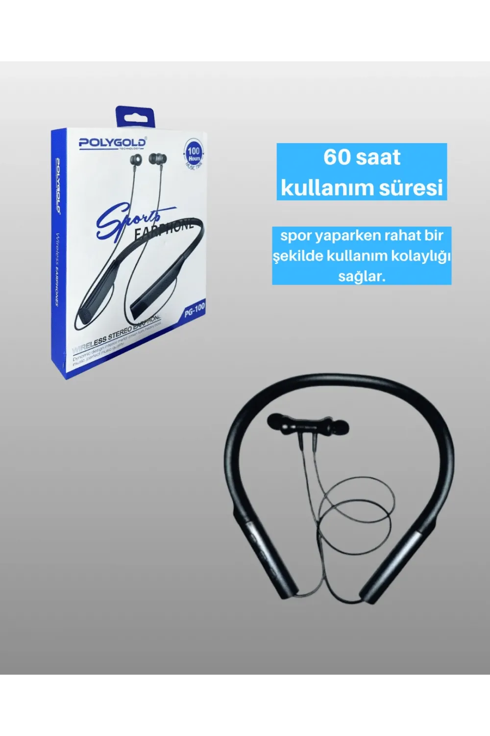 Pg-100 Kablosuz Bluetooth Kulaklık Yeni Nesil