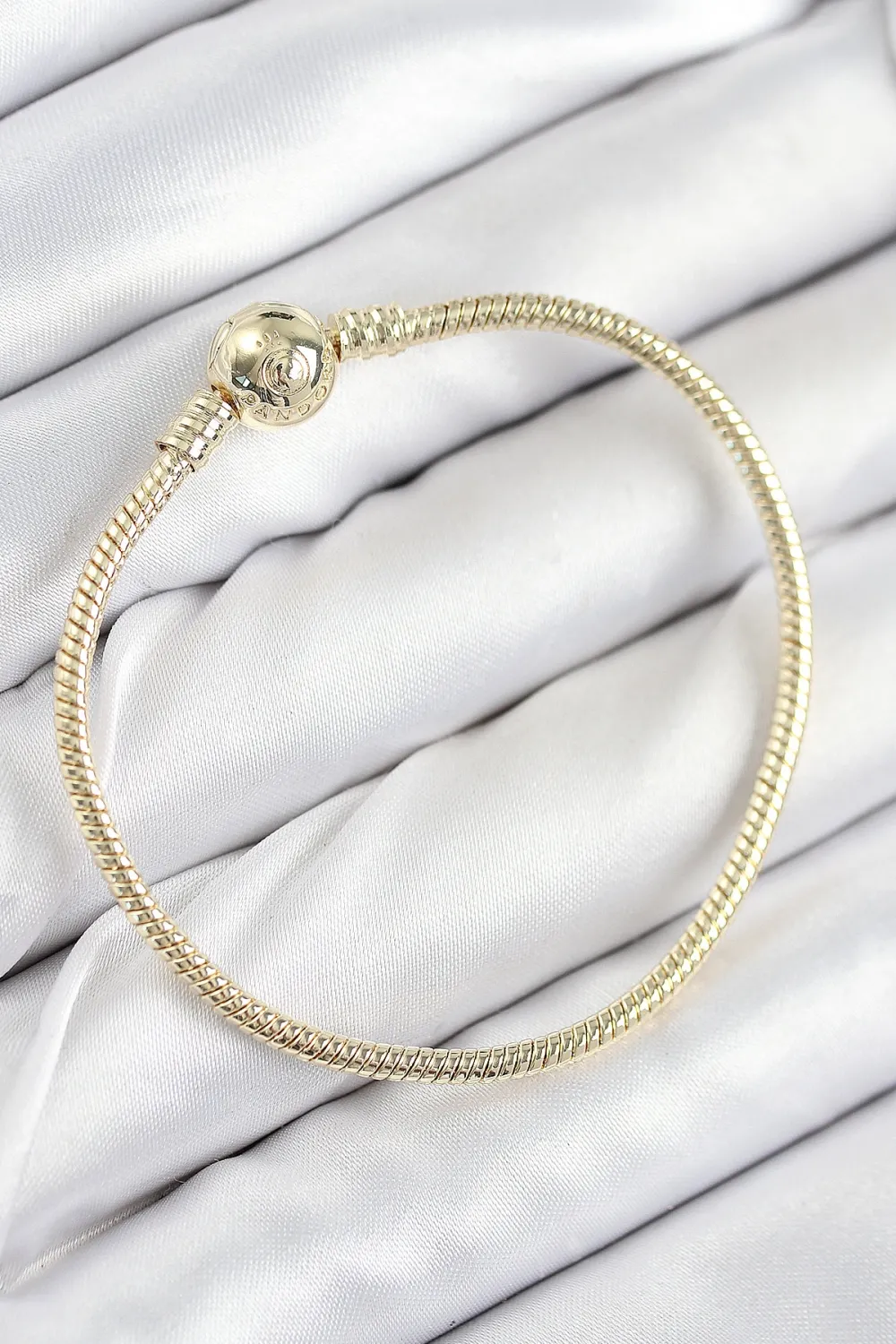 ietaks™ Pirinç Charm Topcuk Model Gold Renk Kadın Bileklik