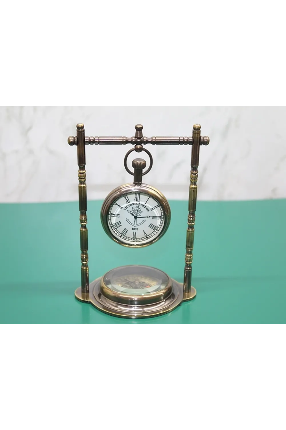 Pirinç Masa Üstü Saat 16194