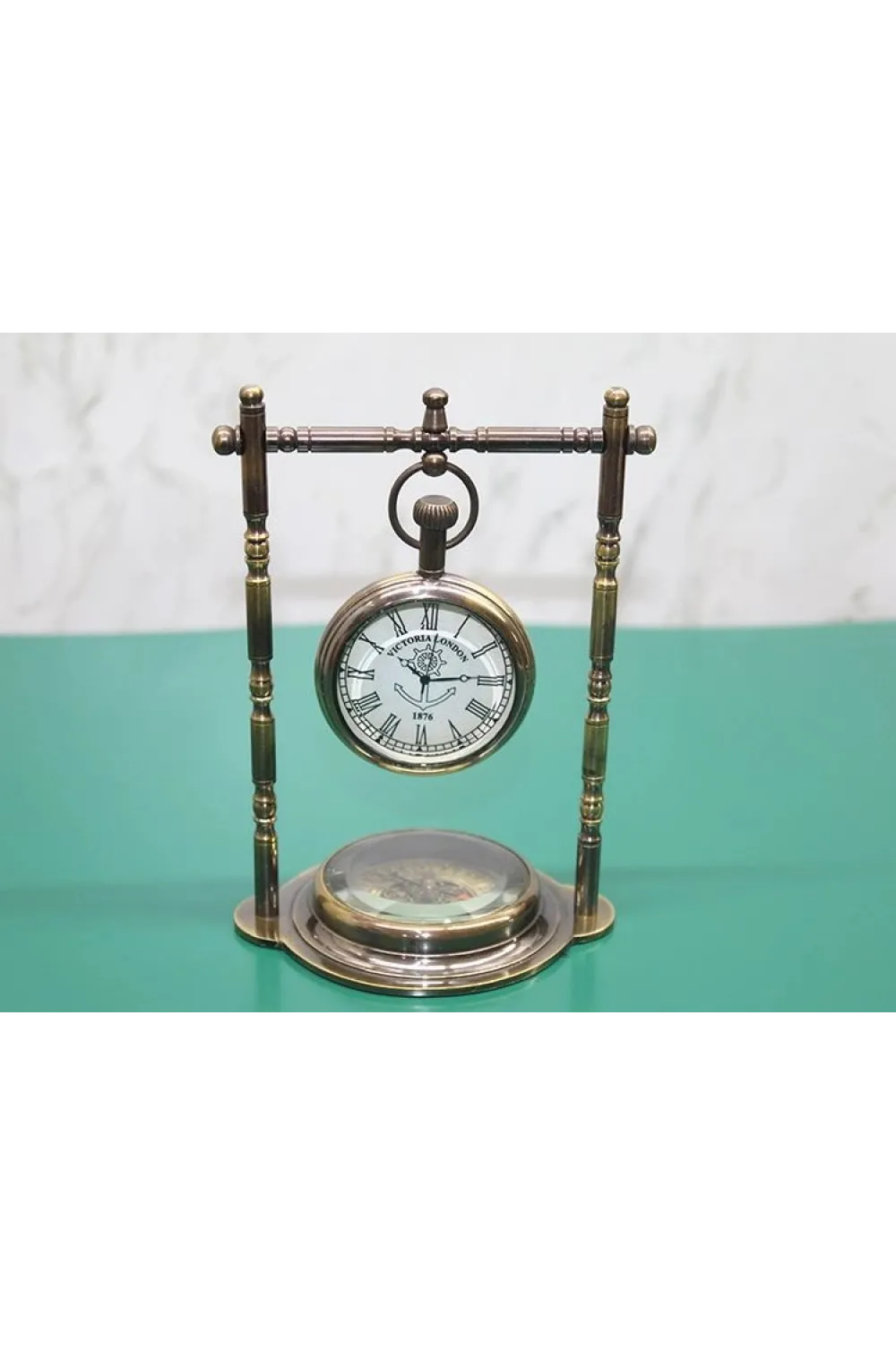 Pirinç Masa Üstü Saat 16194