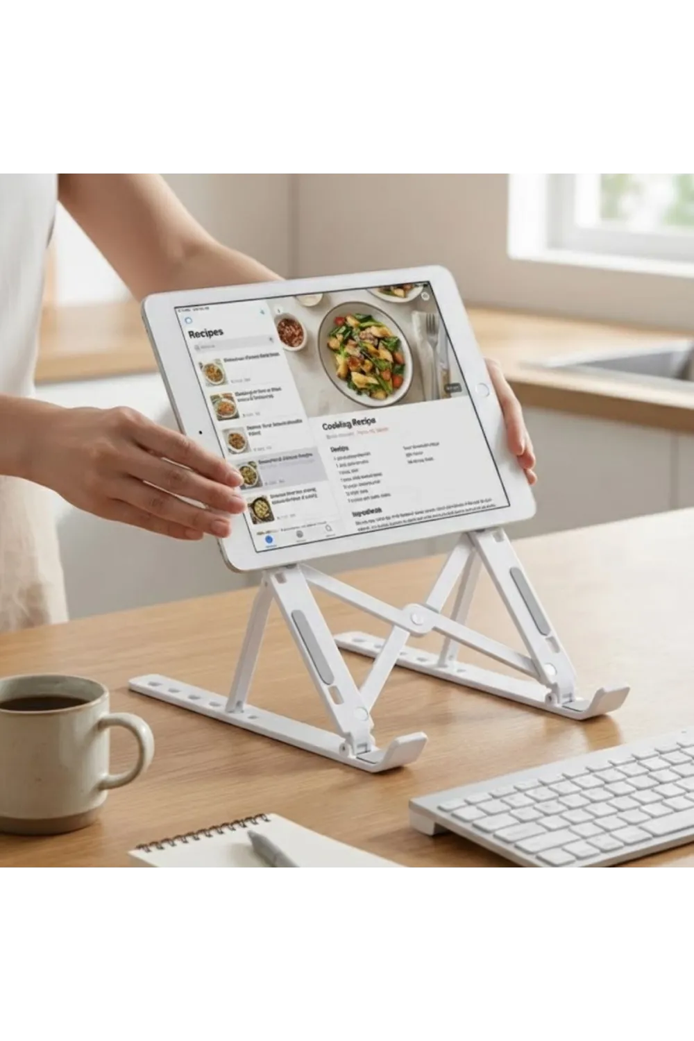 Plastik Katlanır Tablet Standı – Ayarlanabilir Açılı, Taşınabilir Masaüstü Telefon Ve Tablet Tutucu Stand