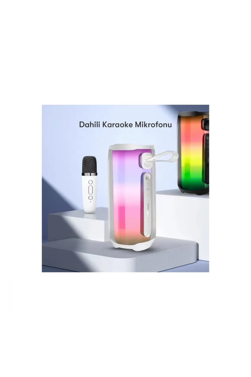 Pluse 5 Mikrofonlu Rgb Kablosuz Hoparlör - Beyaz