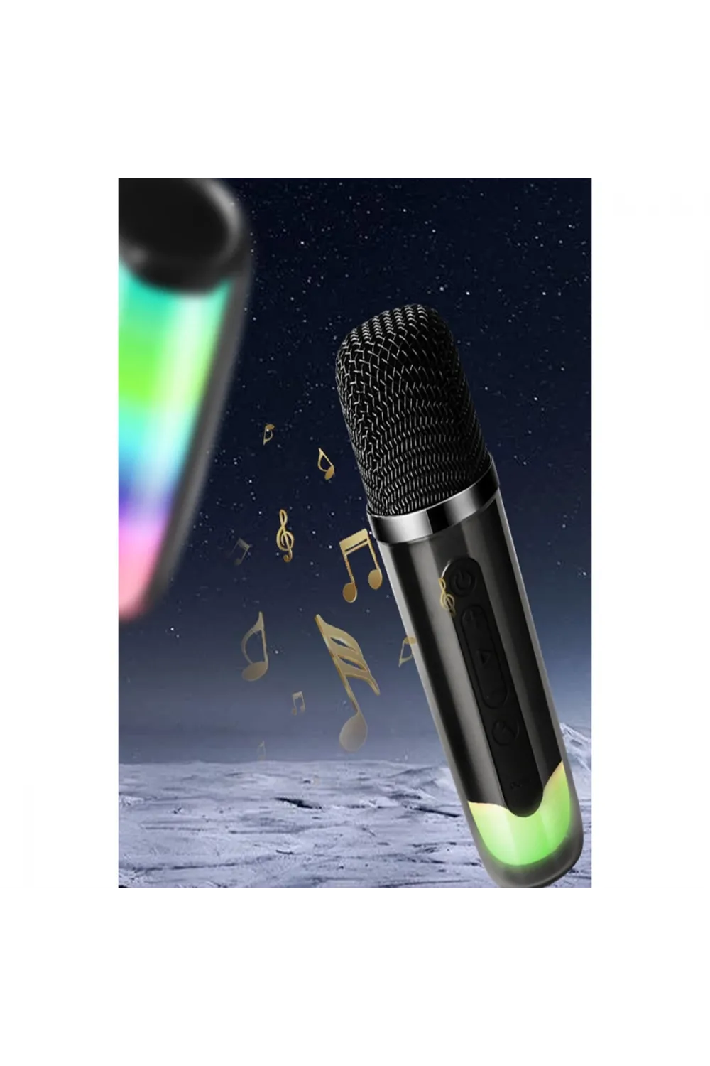 Pluse 7 Mikrofonlu Rgb Kablosuz Hoparlör - Beyaz