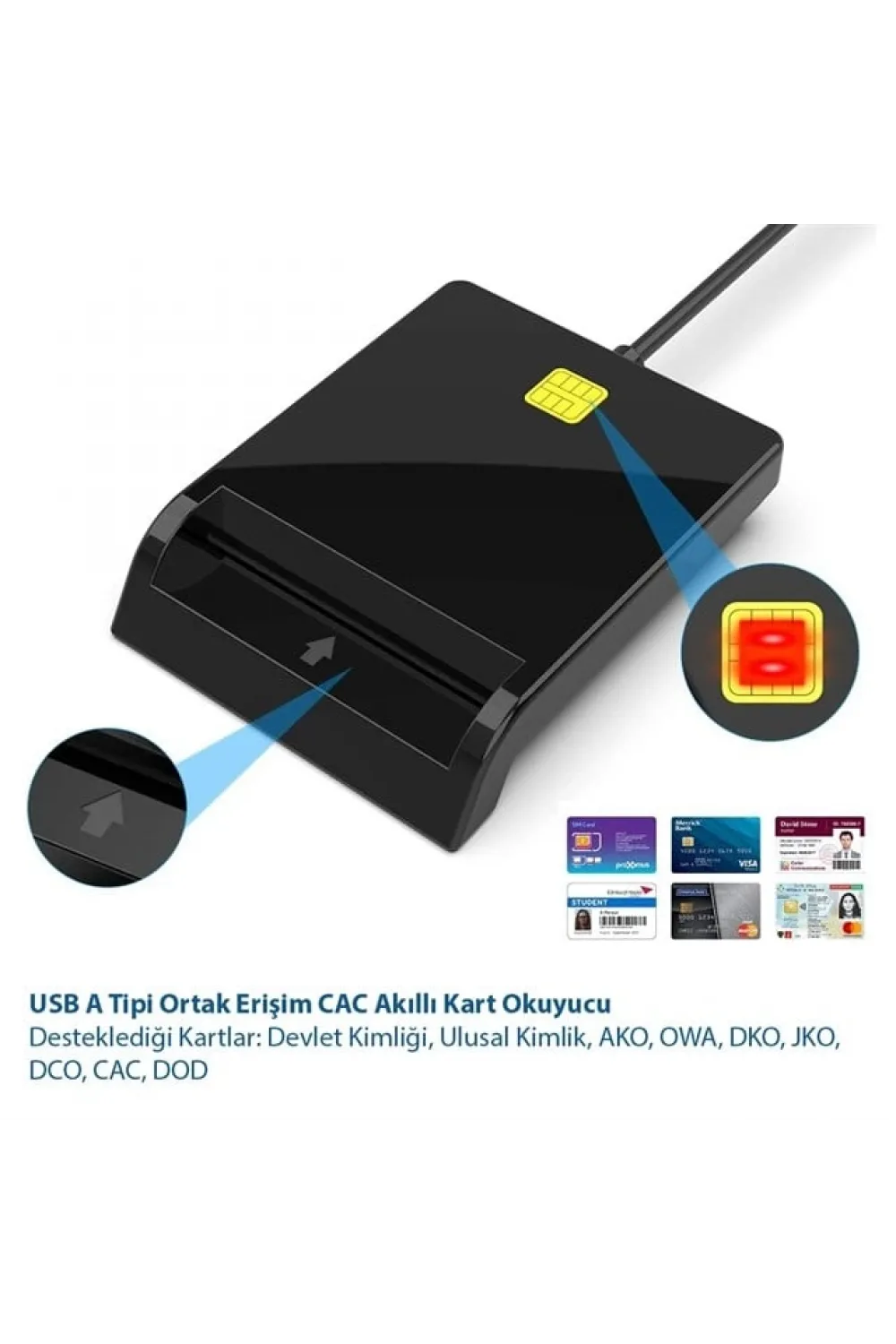 PM-29960 USB Akıllı Kart Okuyucu CAC Reader