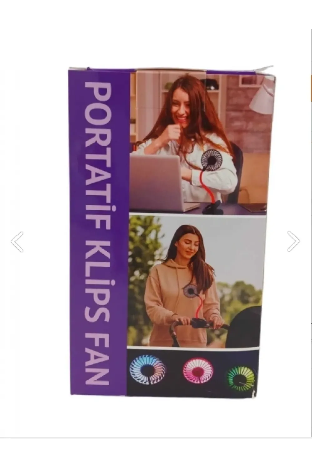 Portatif Işıklı Mini Klipsli Fan