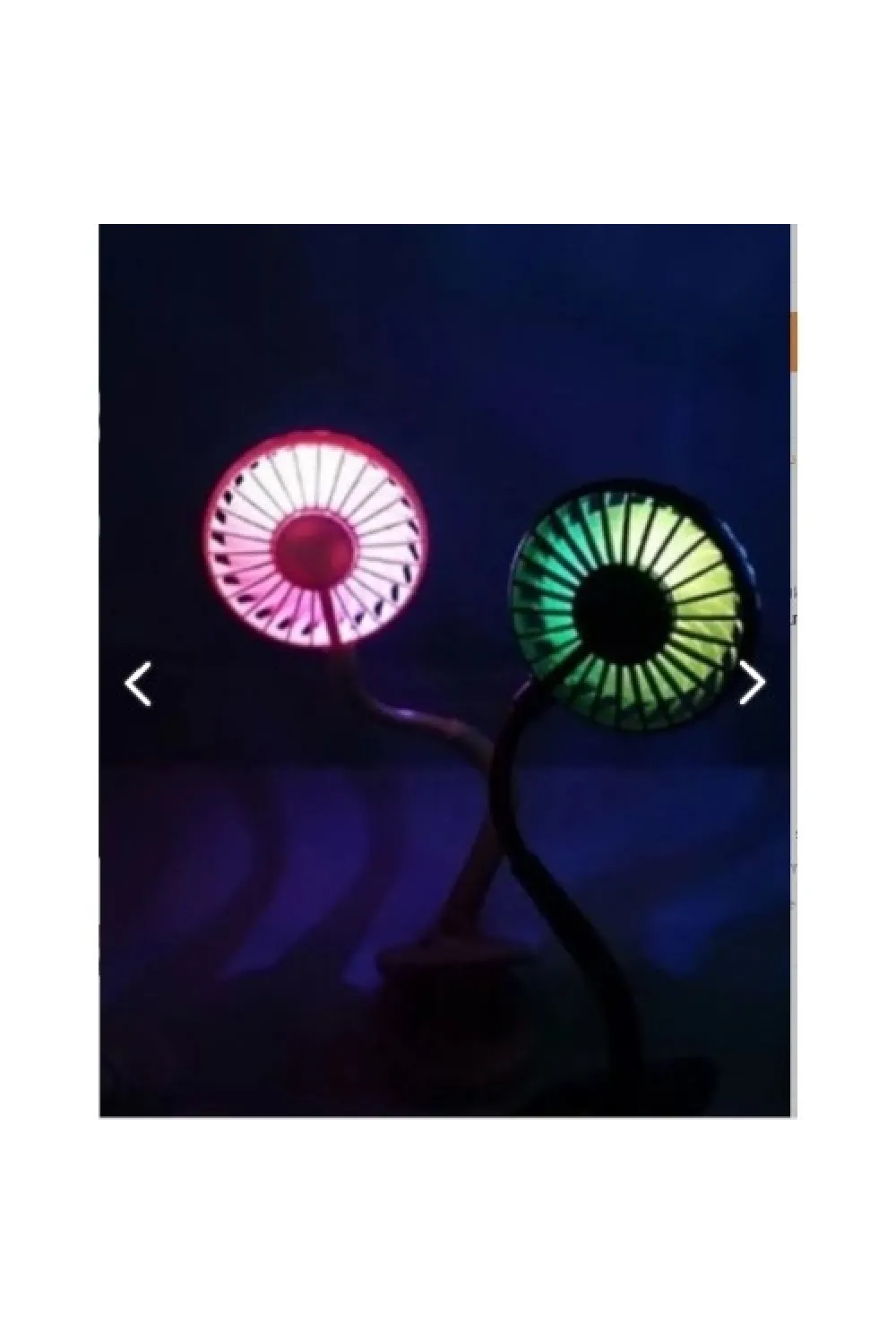 Portatif Işıklı Mini Klipsli Fan