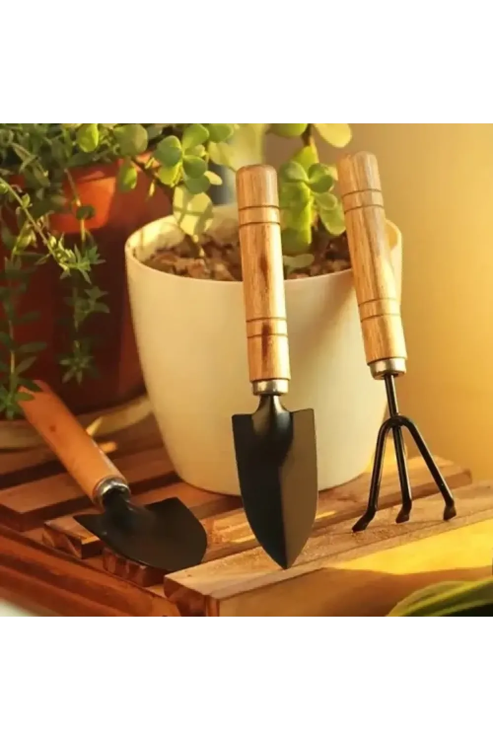 Portatif Mini Kazma, Kürek ve Tırmık Seti