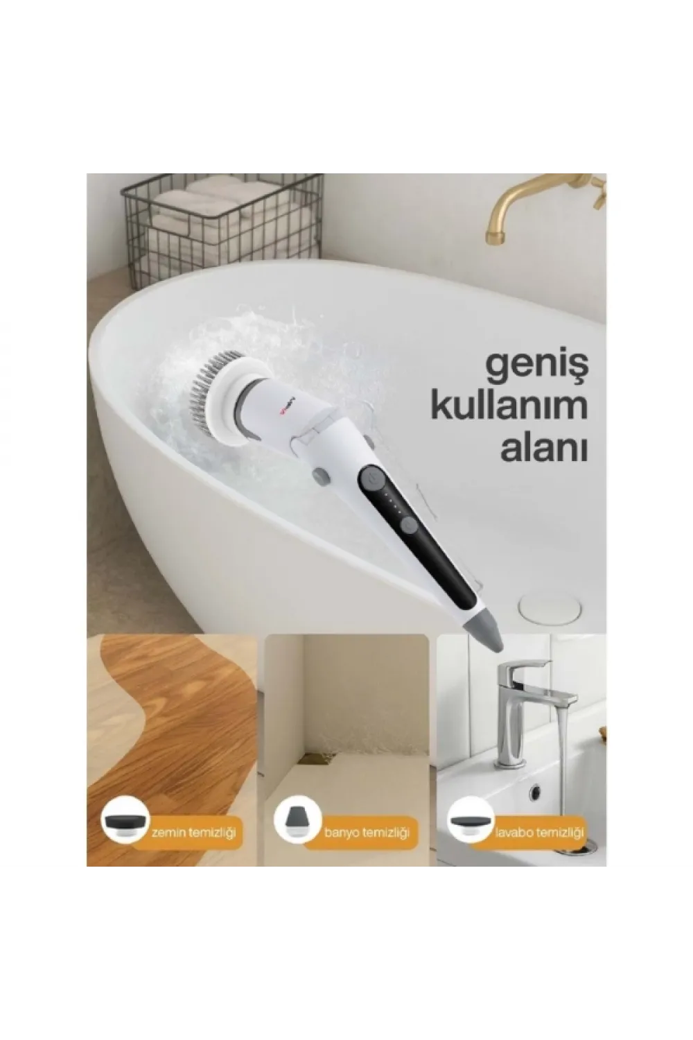 Portatif Şarjlı Temizleme Fırçası