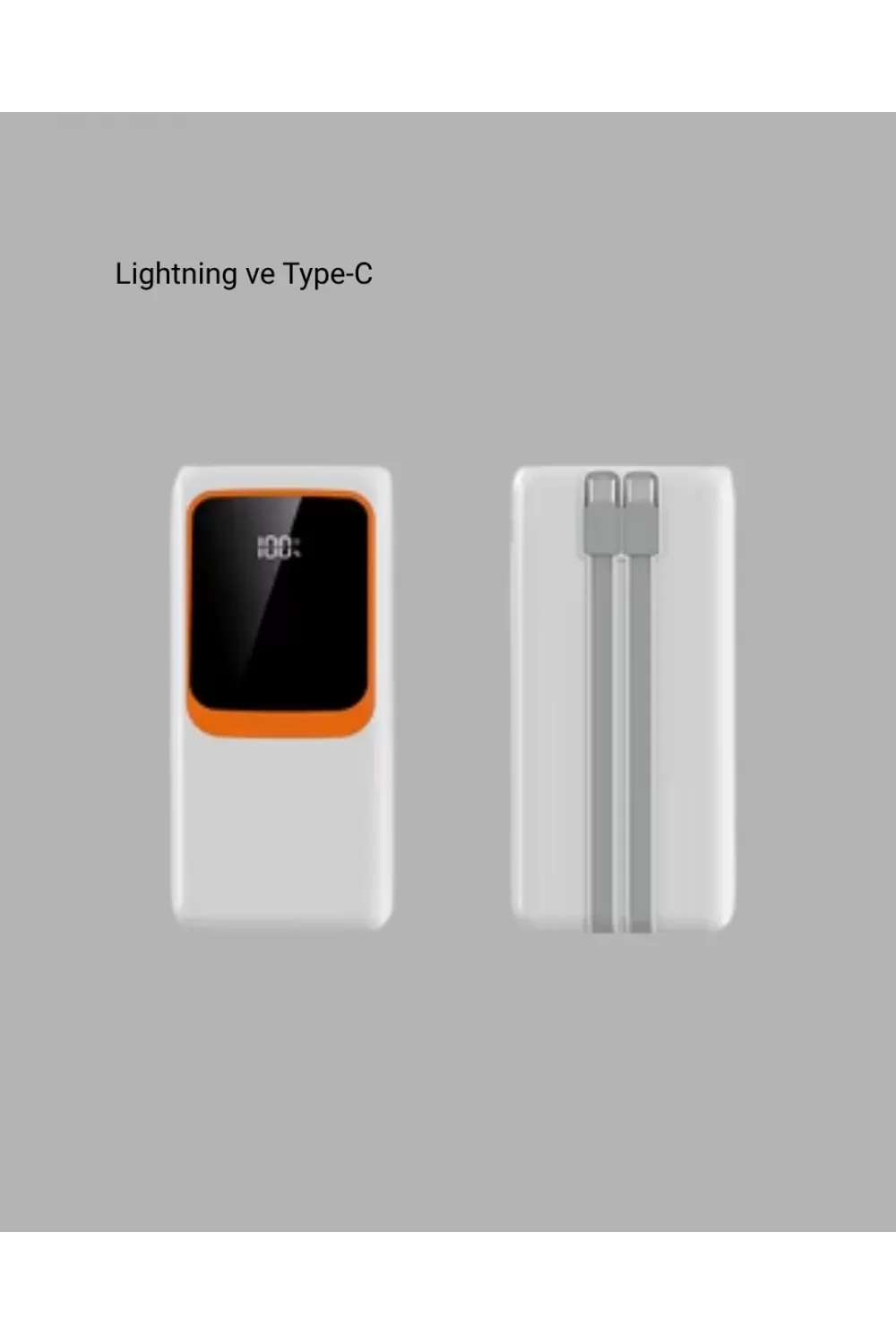 Powerbank 10000 Mah – Çift Usb Çıkışlı, Type-c Girişli, Şık Beyaz Tasarım