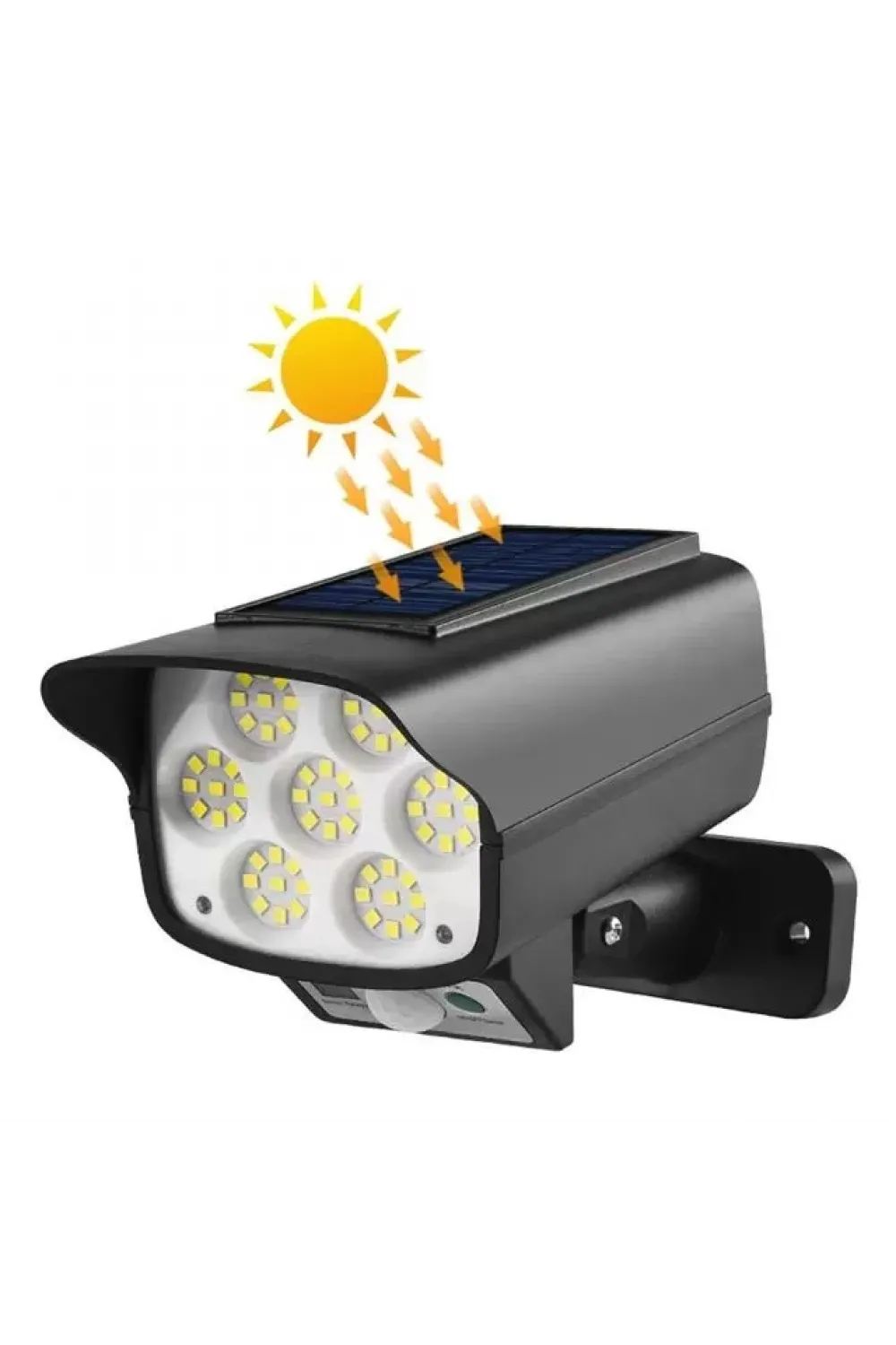 Powermaster SH-863A Kamera Görünümlü Hareket Sensörlü 63 Ledli Solar Lamba