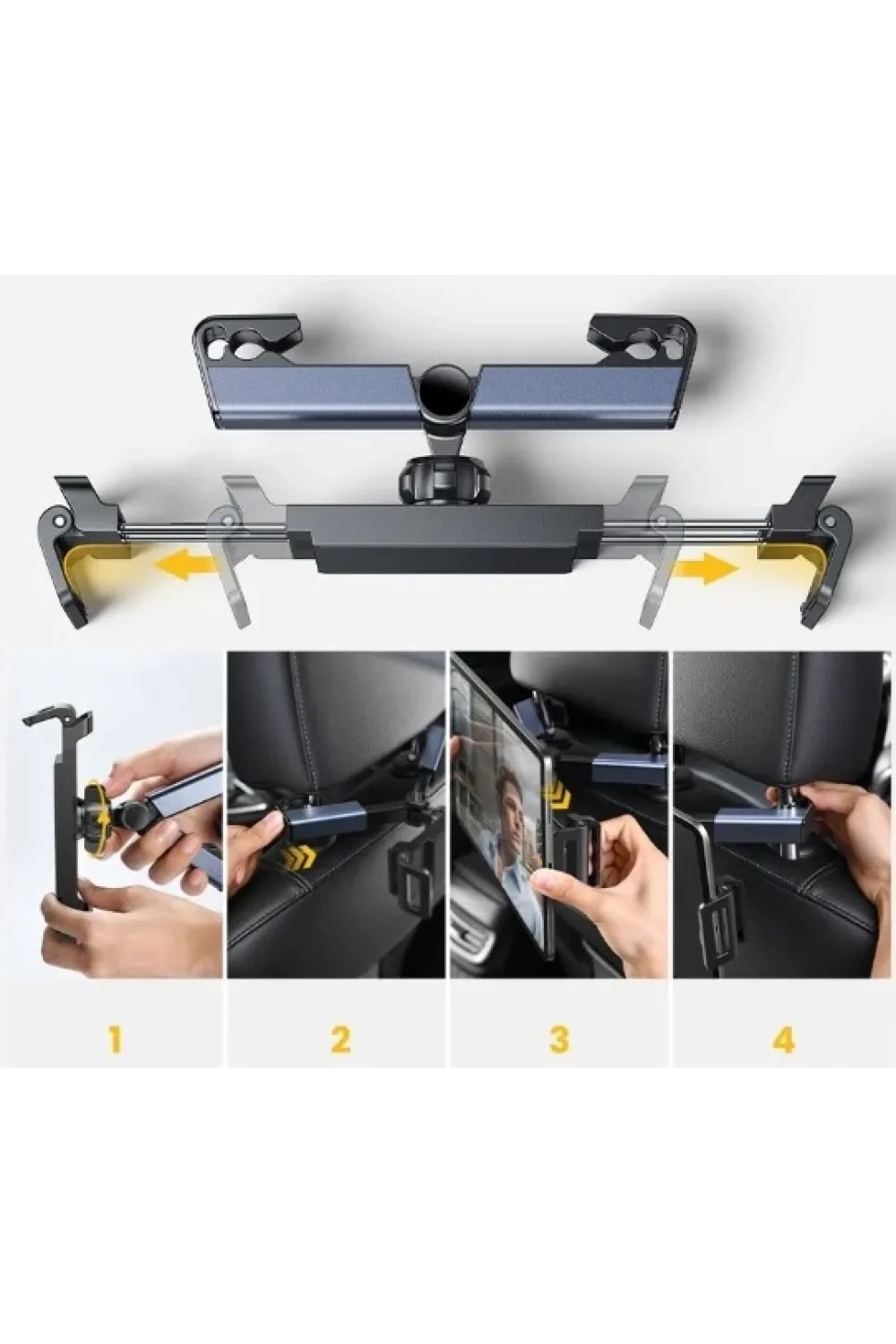 Pratik Koltuk Arkası Ayarlanabilir Tablet Telefon Tutucu