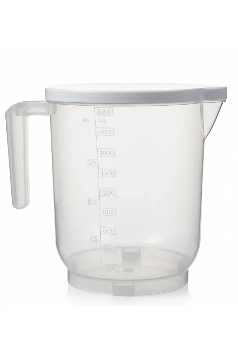 Pratik Mutfak Ölçü Kabı - 2 Litre Dereceli Şeffaf Hazne Bpa Free