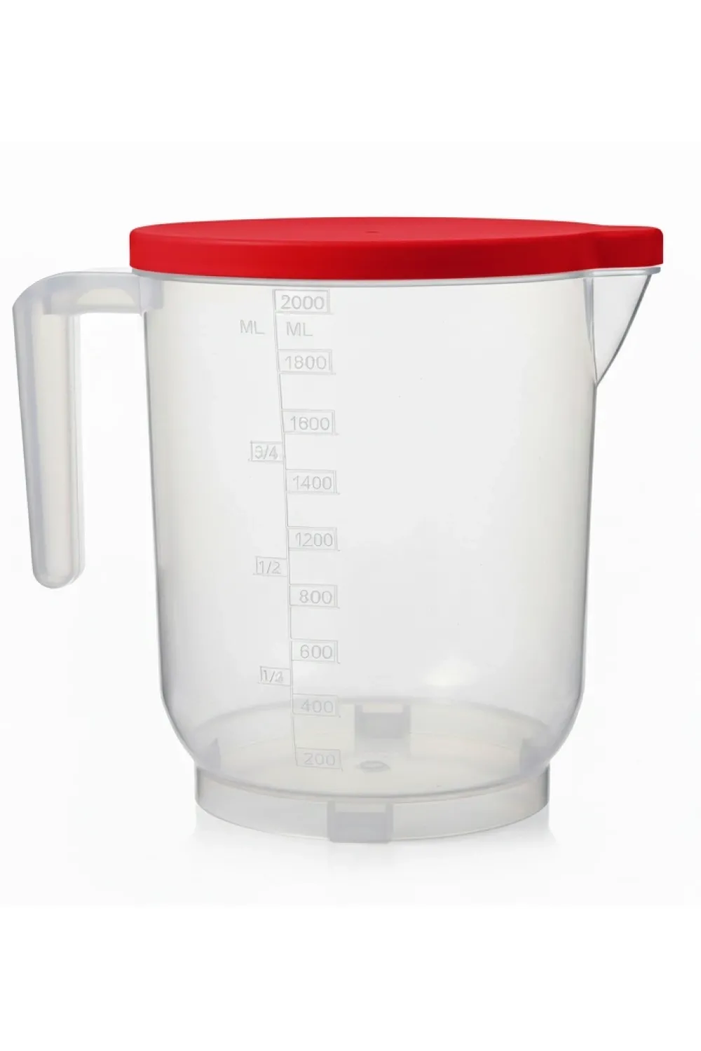 Pratik Mutfak Ölçü Kabı - 2 Litre Dereceli Şeffaf Hazne Bpa Free