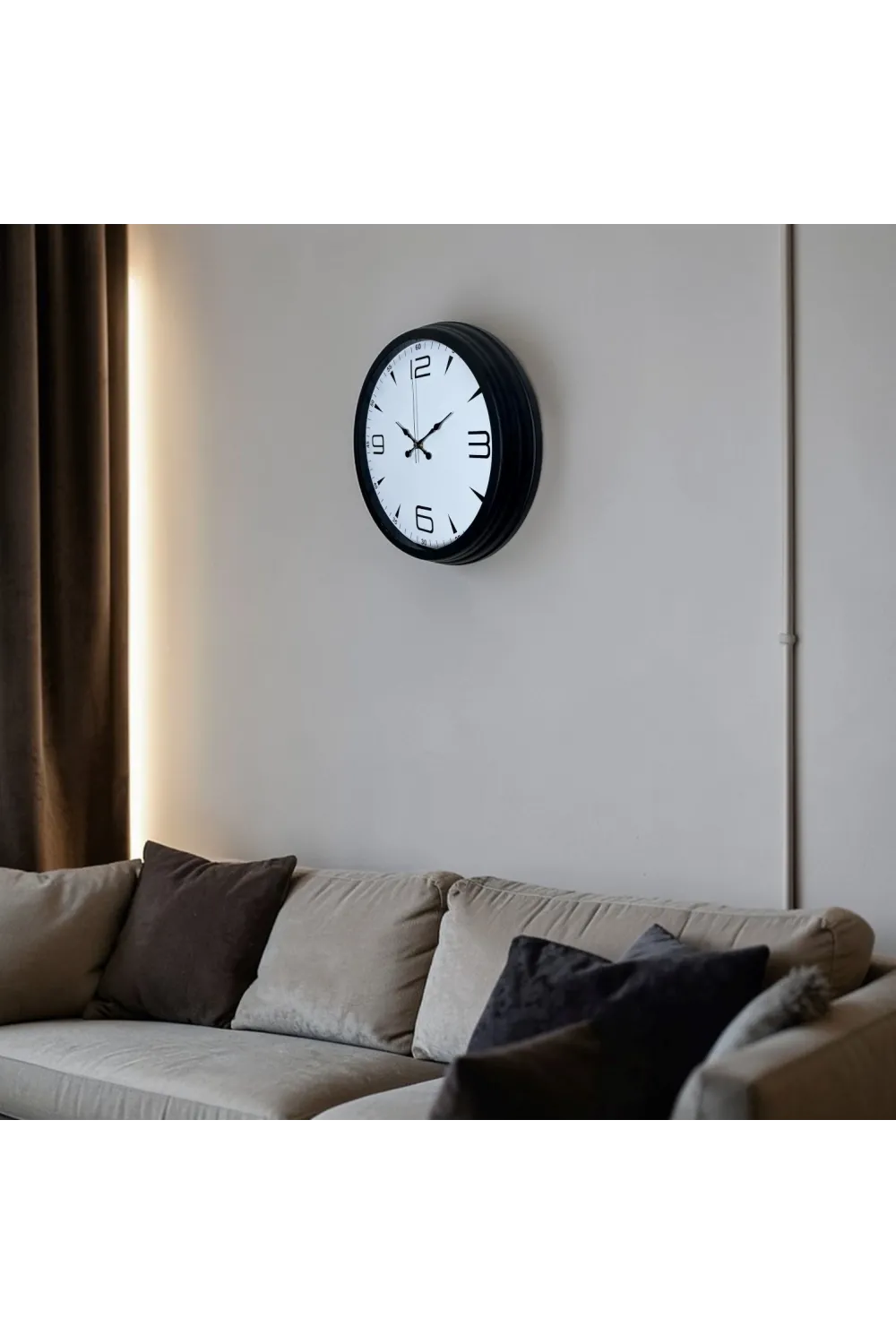 Precision Black 40 Cm Metal Duvar Saati