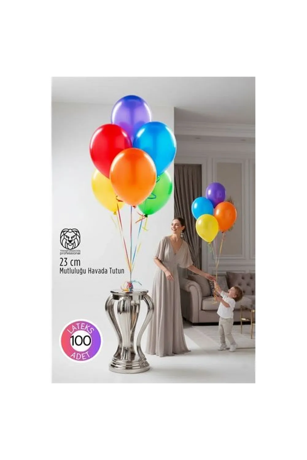 Premium Serisi 23 cm Mat Lateks Balon Seti – 100’lü Profesyonel Etkinlik Paketi