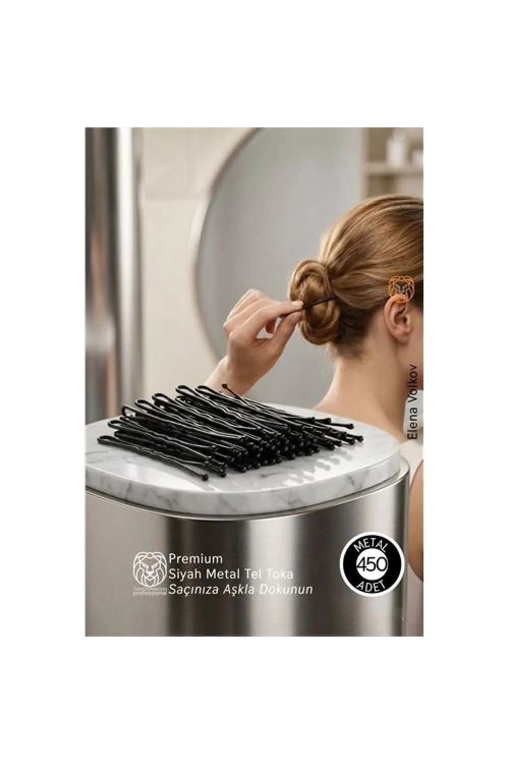 Premium Siyah Metal Tel Toka – 450 Adet Profesyonel Set