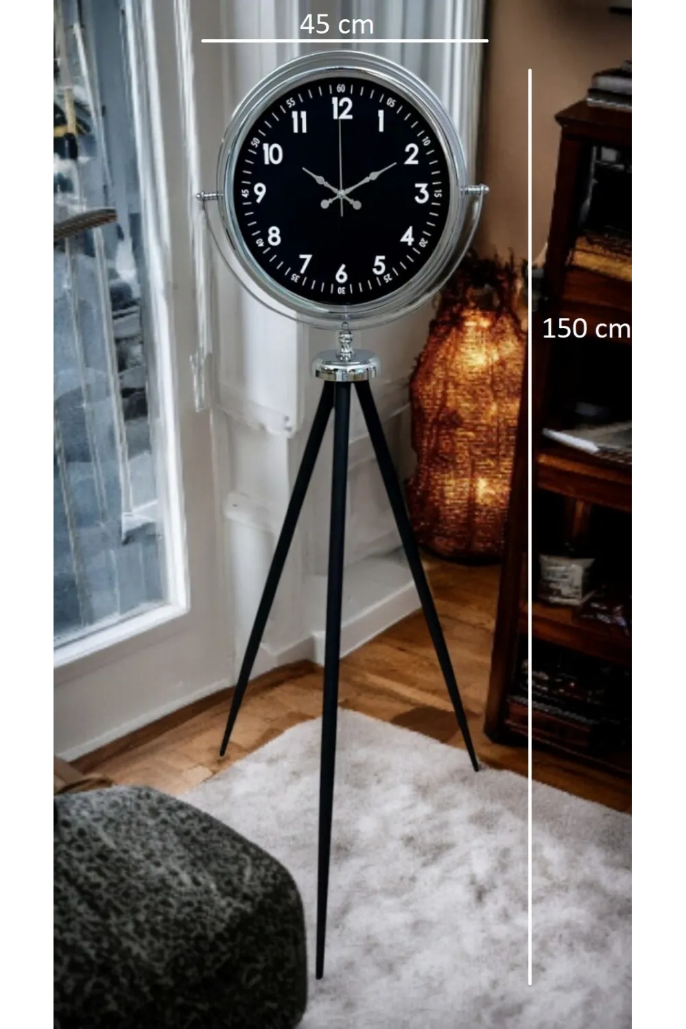 Prestige Krom Tripod Ayaklı Saat