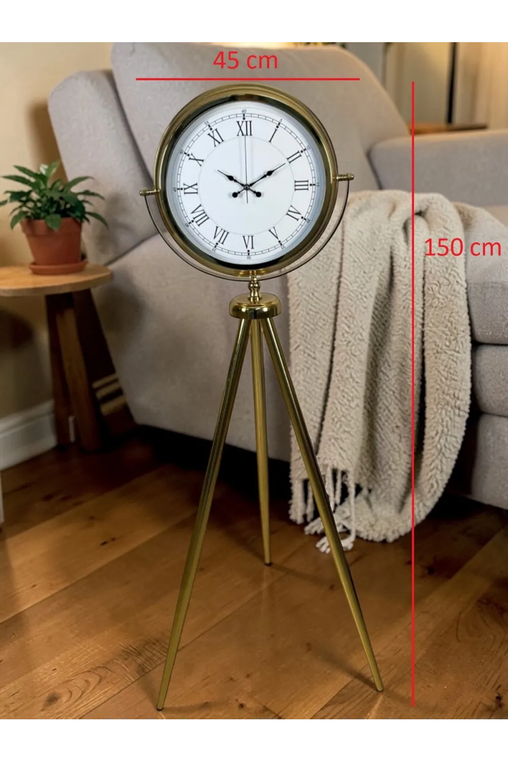 Prestige Roma Gold Tripod Ayaklı Saat