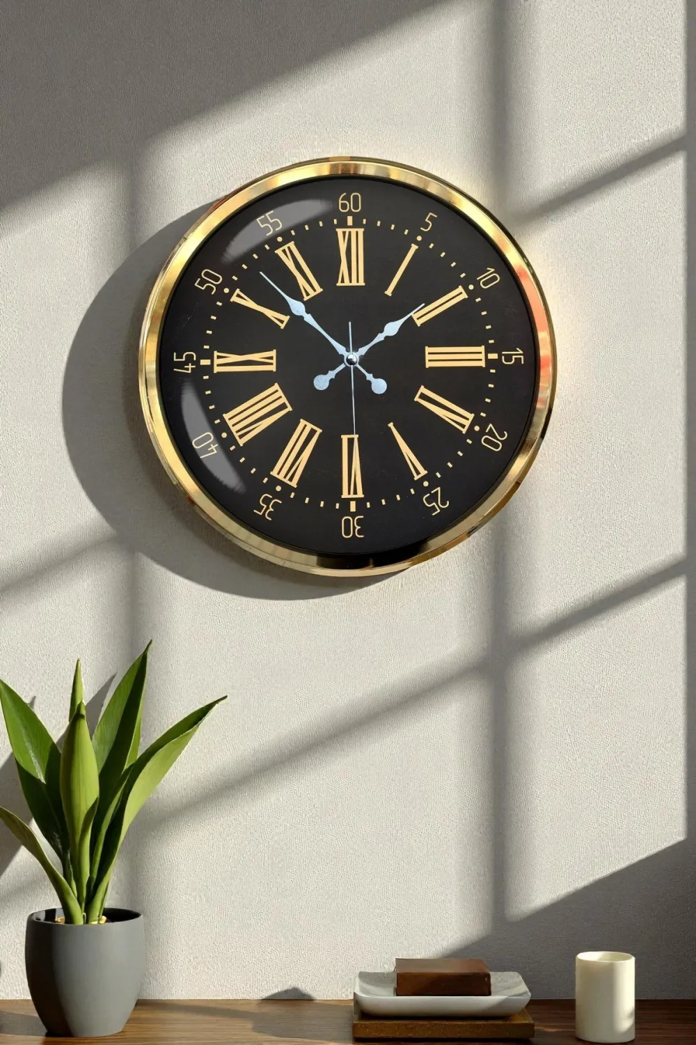 Prime Aurea Gold 52 Cm Metal Duvar Saati