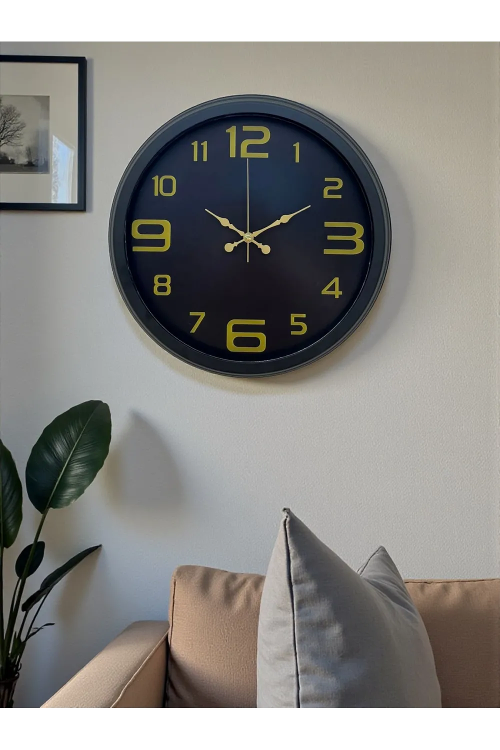 Prime Black 40 cm Metal Modern Tasarım Duvar Saati