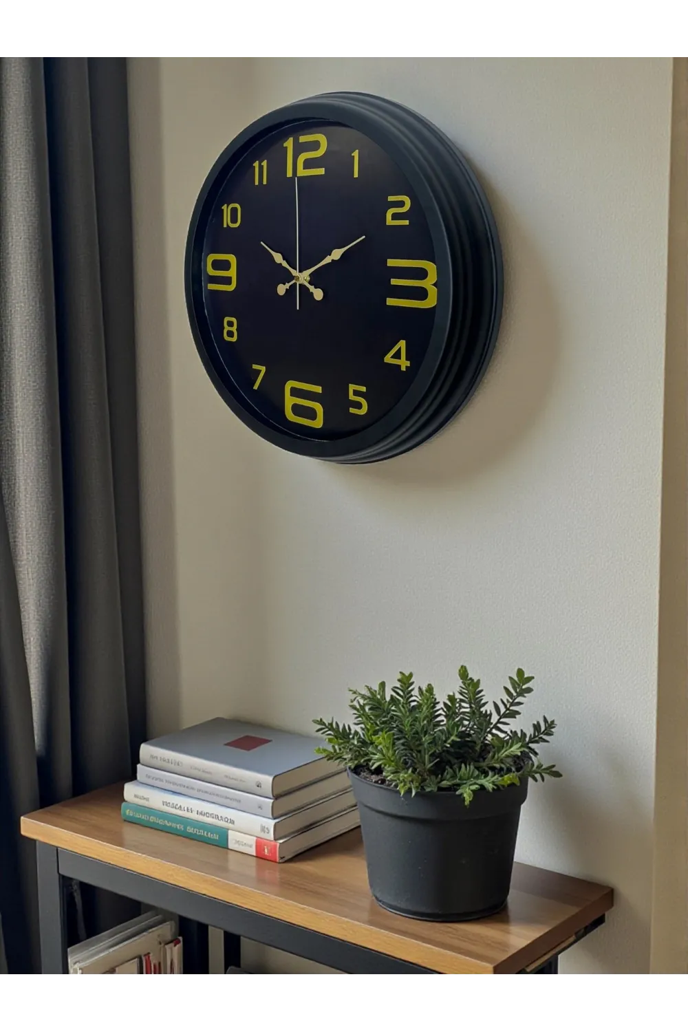Prime Black 40 cm Metal Modern Tasarım Duvar Saati