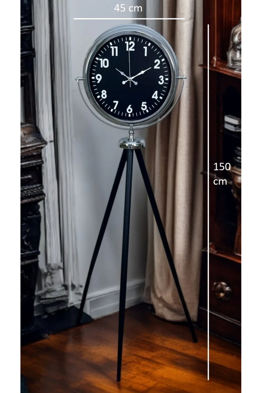 Prime Krom Tripod Ayaklı Saat