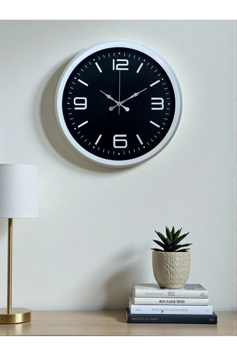 Prime White 40  Cm Metal Modern Duvar Saati