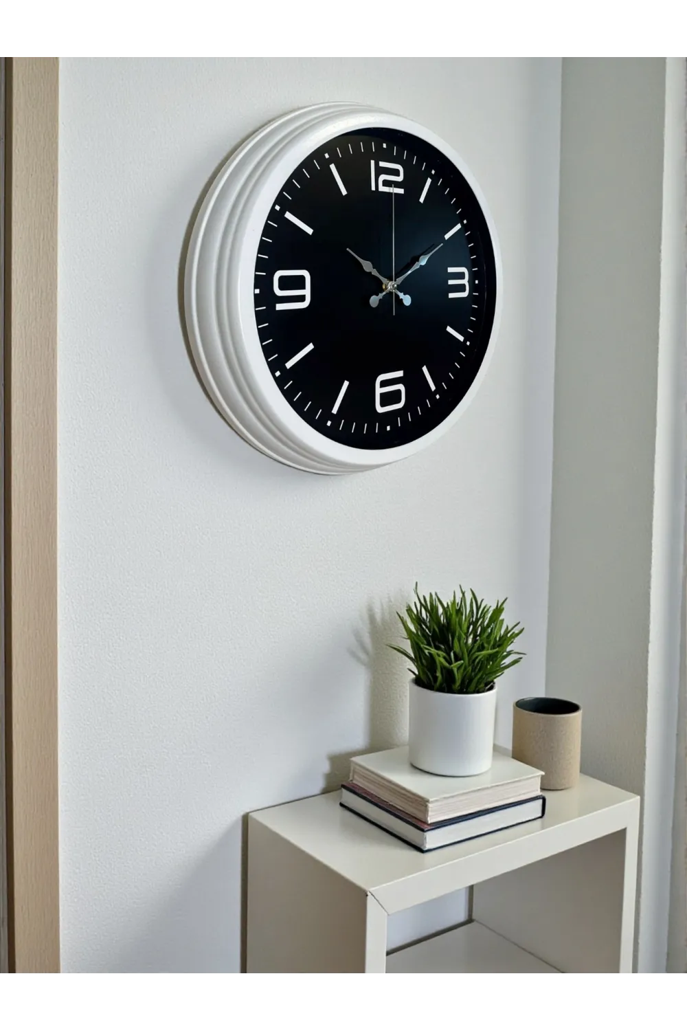 Prime White 40  Cm Metal Modern Duvar Saati